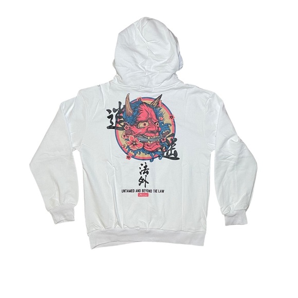 5/$25 Japanese Streetwear Oversized Y2K Pullover Hooded Sweatshirt Medium - Picture 2 of 4